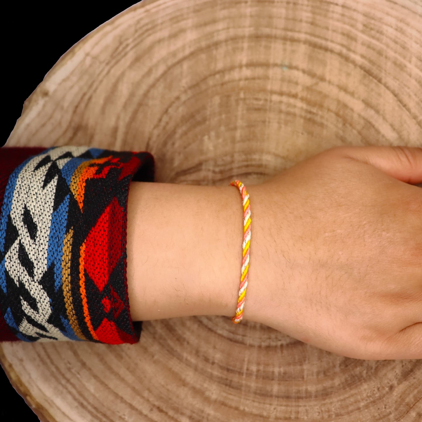 Bracelet Tressé Andin – 13 Énergies Ancestrales d’Otavalo